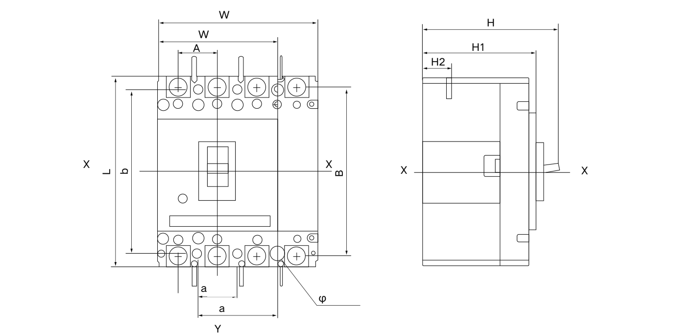 Dimensions of rccb