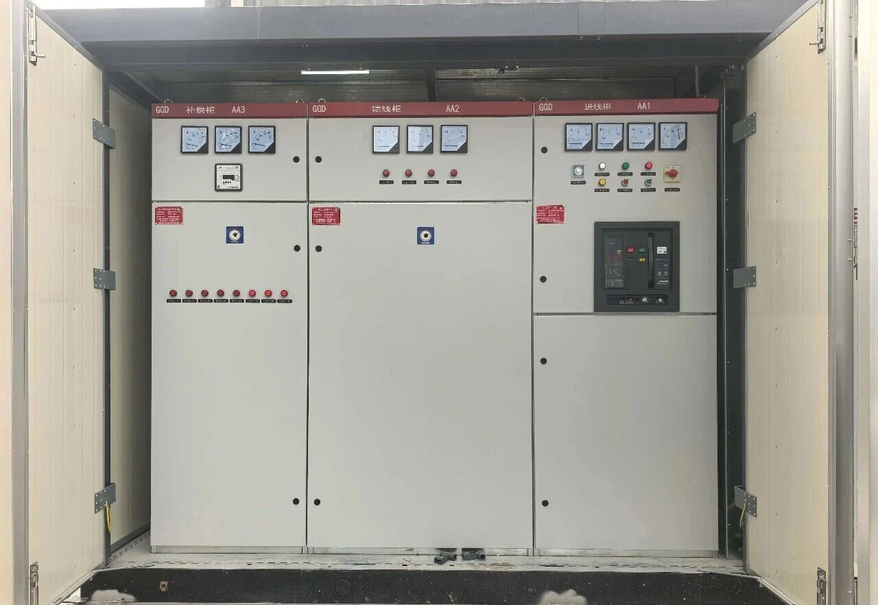 solar power substation application with vfd control panel for water pumping in renewable energy project