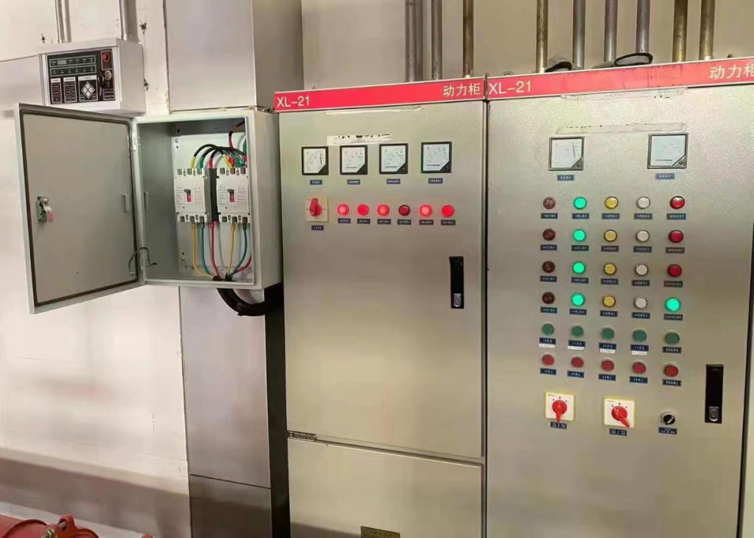 commercial building power distribution board feeding tenant floors and common areas