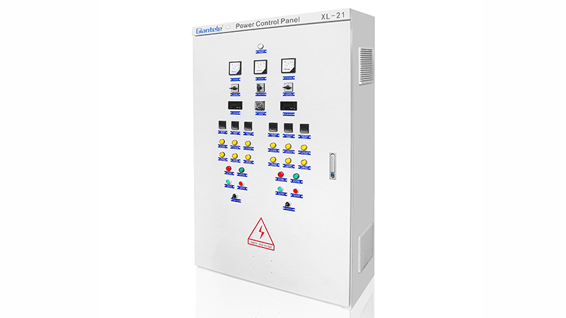 sub main distribution board floor standing electrical panel with mccb and mcb breakers front view