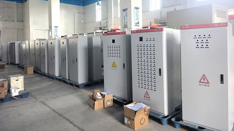 main distribution board installation in industrial plant factory power room
