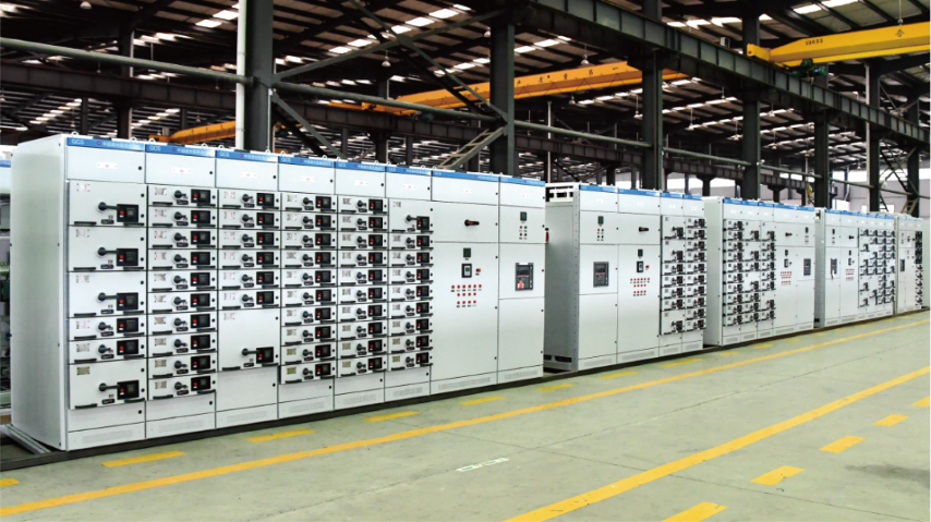 wind energy factory application with vfd control panel supplying auxiliary drives for turbine operation