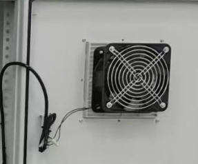 VFD panel cooling fan and ventilation layout for drive heat rejection in industrial applications