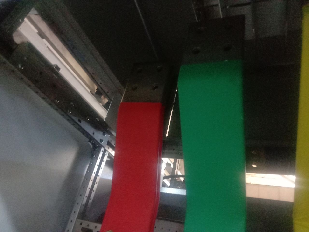 busbar connection layout inside pump control panel for industrial motor applications