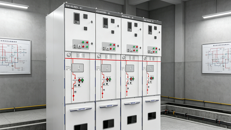 gas insulated switchgear package substation for solar wind renewable energy site or industrial plant
