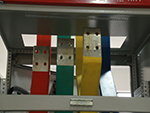 copper busbar connection inside motor control center mcc panel